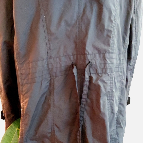 Cole Haan black hooded long trench rain coat - Picture 7 of 15